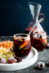 Red wine with spices and fruits