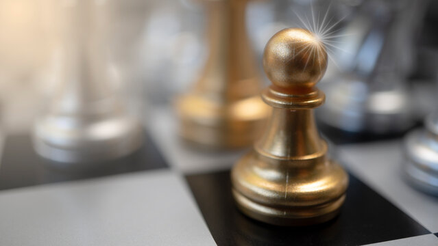 pawns on a chessboard team power symbol