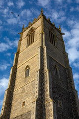 Fototapeta na wymiar Winterton-on-Sea Parish Church in Norfolk, UK