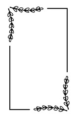 leaves rectangle frame