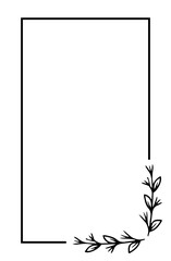 leaves rectangle frame