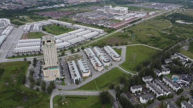 Aerial view Agacia Town, Kampar and housing residential surround