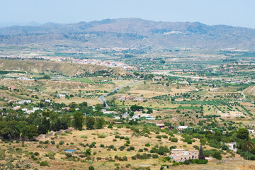 Fototapeta na wymiar Cityscape of the village of Mojacar (Almeria, Andalusia, Spain)