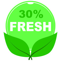 30% fresh fruits