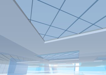 Modern architecture 3d rendering