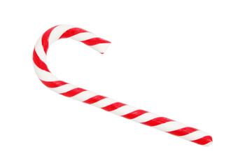 Fototapeta premium Candy caramel in form of a reed in a red and white stripe.