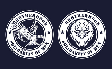 Brotherhood logo with eagle illustration