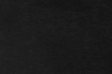 Textured black paper background texture. Dark velvet.