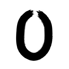 digit number brush stroke