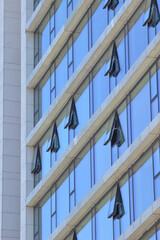 Facade of a modern apartment building.