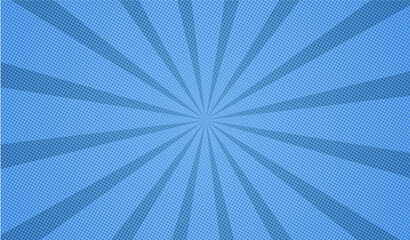 blue sunburst background for comic or other