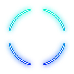 neon round split frame