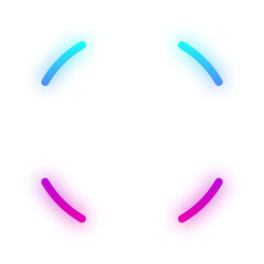 glow gradient round split frame