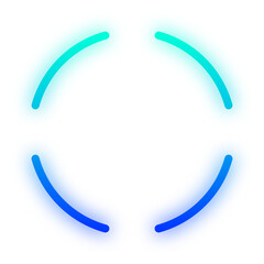 glow gradient round split frame