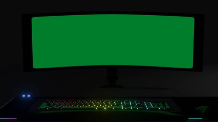 illuminated keyboard with customizable greenback screen 