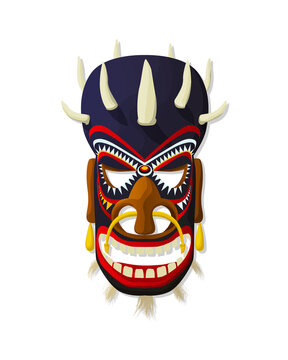 Painted tribal mask vector