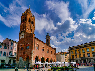 Monza,Italy 05292022 Ancient town hall in the city of Monza Lombardy Italy