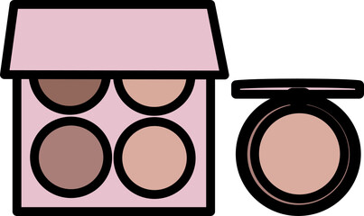 Beauty cosmetic make up vector shape