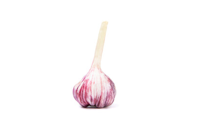 fresh and ripe garlic isolated on white background
