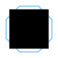 black geometric frame