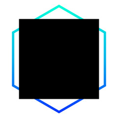 black geometric frame