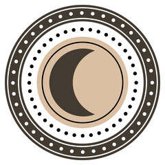 Round Circle Logo Graphic Symbol Round Abstract Minimalist Shape Pattern for T Shirt Print Wallpaper Decoration Logo.