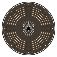 Round Circle Logo Graphic Symbol Round Abstract Minimalist Shape Pattern for T Shirt Print Wallpaper Decoration Logo.