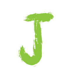 brush stroke alphabet letter
