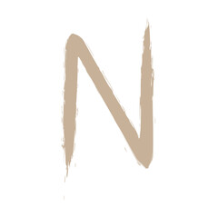 brush stroke alphabet letter
