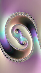 Artistic and imaginative digitally designed abstract 3D fractal background