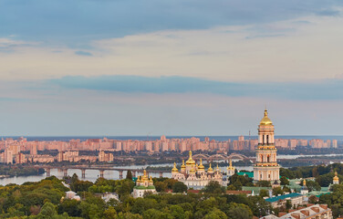 Fototapeta na wymiar view of Pechersk Lavra in Kyiv. UNESCO world heritage in Ukraine
