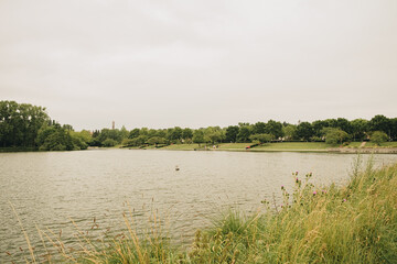 Amiens, France 2022-06-23: the old town of amiens in the country of france during the summer