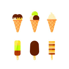 This is a collection of ice creams