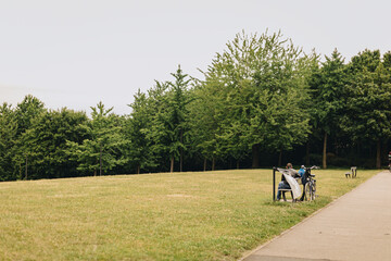 Fototapeta premium Amiens, France 2022-06-23: the old town of amiens in the country of france during the summer