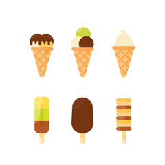 This is a collection of ice creams