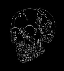 Skull print design with dots