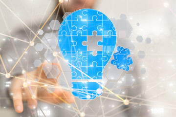 Neural network 3D illustration. Big data and cybersecurity