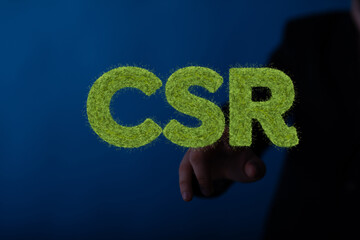 acronym CSR - corporate social responsibility renewable energy green climate concept