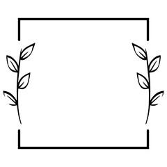 leaves square frame