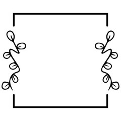 leaves square frame