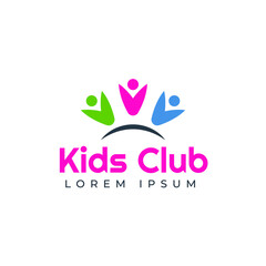 Kids club logo design template