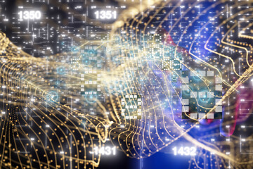 Business intelligence analyst dashboard on virtual