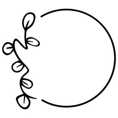 leaves circle frame
