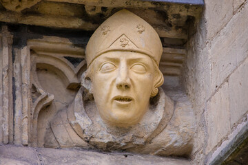Fototapeta na wymiar Sculpture on the Exterior of York Minster in York, UK