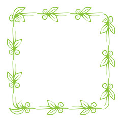 square leaves frame