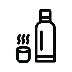 Thermos icon in trendy style isolated on white background, Symbol for your website design, logo, application, UI. Eps10 vector illustration.
