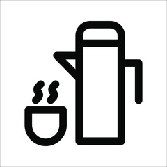 Thermos icon in trendy style isolated on white background, Symbol for your website design, logo, application, UI. Eps10 vector illustration.