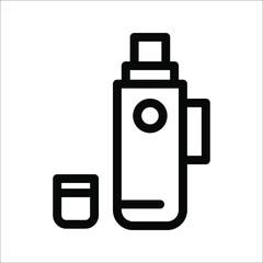 Thermos icon in trendy style isolated on white background, Symbol for your website design, logo, application, UI. Eps10 vector illustration.