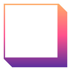 gradient square box frame
