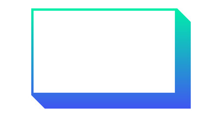 Obraz premium gradient rectangle box frame 